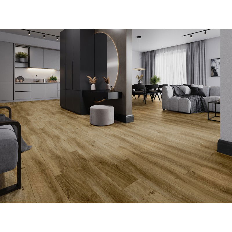 Mexen Amsterdam vzorka vinylových panelov SPC 6,5 mm, podklad IXPE 1,5 mm, 4 V-drážka, Dub - F1042-S