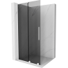 Mexen Velar L posuvná sprchová priečka Walk-in 100 x 200 cm, grafit 8 mm, biela - 871-100-003-43-20