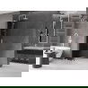Mexen Velar L Kútik sprchovej stenovej posuvnej Walk-in 90 x 200 cm, grafit 8 mm, biela - 871-090-003-43-20