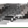 Mexen Velar L Sprchová Stena Posuvná Walk-in 100 x 200 cm, grafit 8 mm, biela - 871-100-003-43-20