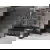 Mexen Velar L zasúvacia sprchová priečka Walk-in 90 x 200 cm, grafit 8 mm, brúsená gun gray - 871-090-003-43-66