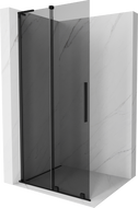Mexen Velar L posuvná sprchová stena Walk-in 110 x 200 cm, grafit 8 mm, čierna - 871-110-003-43-70