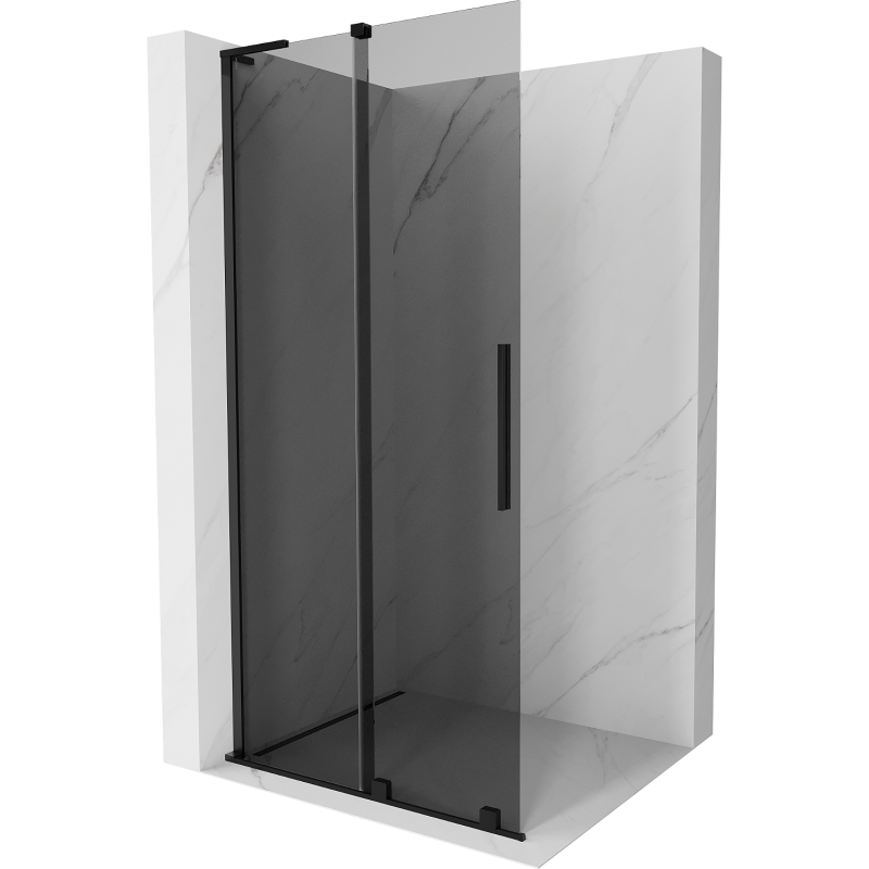 Mexen Velar L posuvná sprchová stena Walk-in 120 x 200 cm, grafit 8 mm, čierna - 871-120-003-43-70