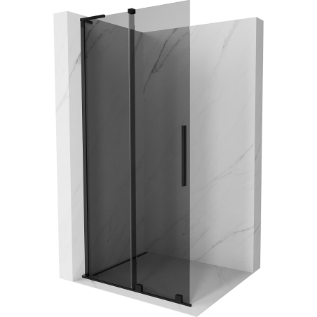 Mexen Velar L posuvná sprchová stena Walk-in 120 x 200 cm, grafit 8 mm, čierna - 871-120-003-43-70