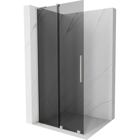 Mexen Velar L posuvná sprchová stena Walk-in 120 x 200 cm, grafit 8 mm, brúsený nikel - 871-120-003-43-97