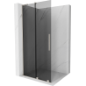 Mexen Velar L posuvná sprchová stena Walk-in 100 x 200 cm, grafit 8 mm, brúsený nikel - 871-100-003-43-97