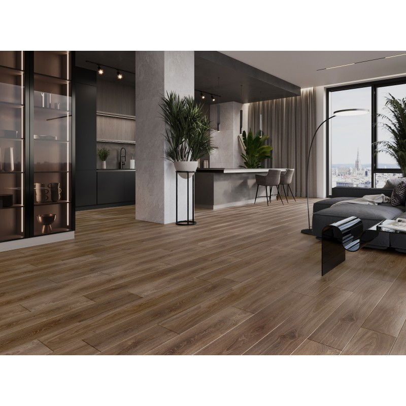 Mexen San Juan vzorka vinylových panelov 1240 x 182 mm SPC 6,5 mm, podložka IXPE 1,5 mm, 4 V-drážka, dub - F1049-S