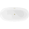 Mexen Eris voľne stojaca vaňa 180 x 95 cm, biela, prepad zlatý brúsený - 53441809500-55