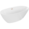 Mexen Eris voľne stojaca vaňa 180 x 95 cm, biela, prepad ružové zlato - 53441809500-60
