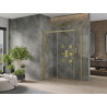 Mexen Omega posuvná sprchová kabína 130 x 70 cm, transparentná, zlatá - 825-130-070-50-00