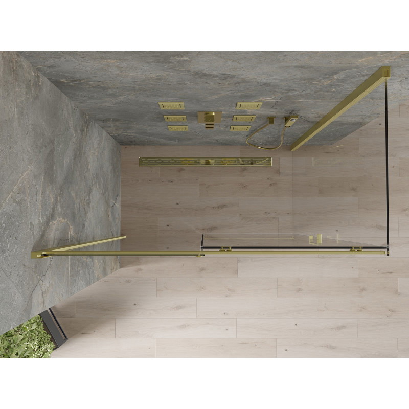 Mexen Omega posuvná sprchová kabína 130 x 70 cm, transparentná, zlatá - 825-130-070-50-00