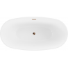 Mexen Eris voľne stojaca vaňa 180 x 95 cm, biela/čierna, prepad ružové zlato - 53441809575-60