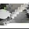 Mexen Eris voľne stojaca vaňa 180 x 95 cm, biela/čierna, preliv gun metal - 53441809575-95