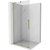 Mexen Velar L posuvná sprchová stena Walk-in 100 x 200 cm, transparentná 8 mm, zlatá - 871-100-003-03-50