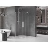 Mexen Velar L Duo posuvná sprchová kabína 80 x 80 cm, priehľadná, chróm - 871-080-080-02-03-01