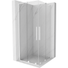 Mexen Velar L Duo sprchovací kút posuvný 100 x 100 cm, priehľadný, biela - 871-100-100-02-03-20