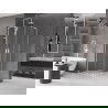 Mexen Velar L Duo sprchovací kút posuvný 100 x 100 cm, priehľadný, biela - 871-100-100-02-03-20