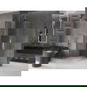 Mexen Velar L Duo sprchová kabína posuvná 80 x 80 cm, priehľadná, zlatá kartáčovaná - 871-080-080-02-03-55