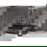 Mexen Velar L Duo sprchová kabína posuvná 100 x 100 cm, transparentná, brúsená meď - 871-100-100-02-03-65