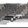 Mexen Velar L Duo sprchovací kút posuvný 80 x 80 cm, transparentný, brúsený nikel - 871-080-080-02-03-97