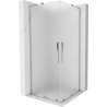 Mexen Velar L Duo posuvná sprchová kabína 100 x 100 cm, mrazené, chróm - 871-100-100-02-33-01