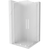 Mexen Velar L Duo sprchovací kút posuvný 100 x 100 cm, matný, biely - 871-100-100-02-33-20