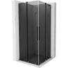 Mexen Velar L Duo posuvná sprchová kabína 90 x 90 cm, grafit, gun metal - 871-090-090-02-43-95
