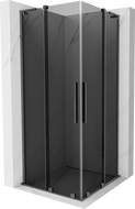 Mexen Velar L Duo sprchová kabína posuvná 100 x 100 cm, grafit, gun metal - 871-100-100-02-43-95