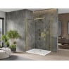 Mexen Omega sprchová kabína, posuvné dvere 100 x 90 cm, transparentnéné, zlatá + závesný bidet Flat - 825-100-090-50-00-4010