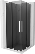 Mexen Velar L Duo posuvný sprchový kút 100 x 100 cm, grafit, biela - 871-100-100-02-43-20