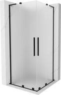 Mexen Velar L Duo sprchovací kút posuvný 100 x 100 cm, matný, čierny - 871-100-100-02-33-70