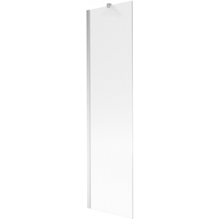 Mexen Next vaňový paraván 1-krídlový 50 x 150 cm, prúžky, chróm - 895-050-000-00-09-01