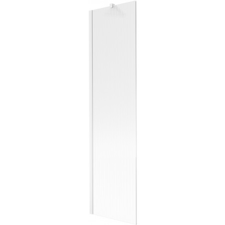 Mexen Next vaňová zástena 1-krídlová 50 x 150 cm, prúžky, biela - 895-050-000-00-09-20