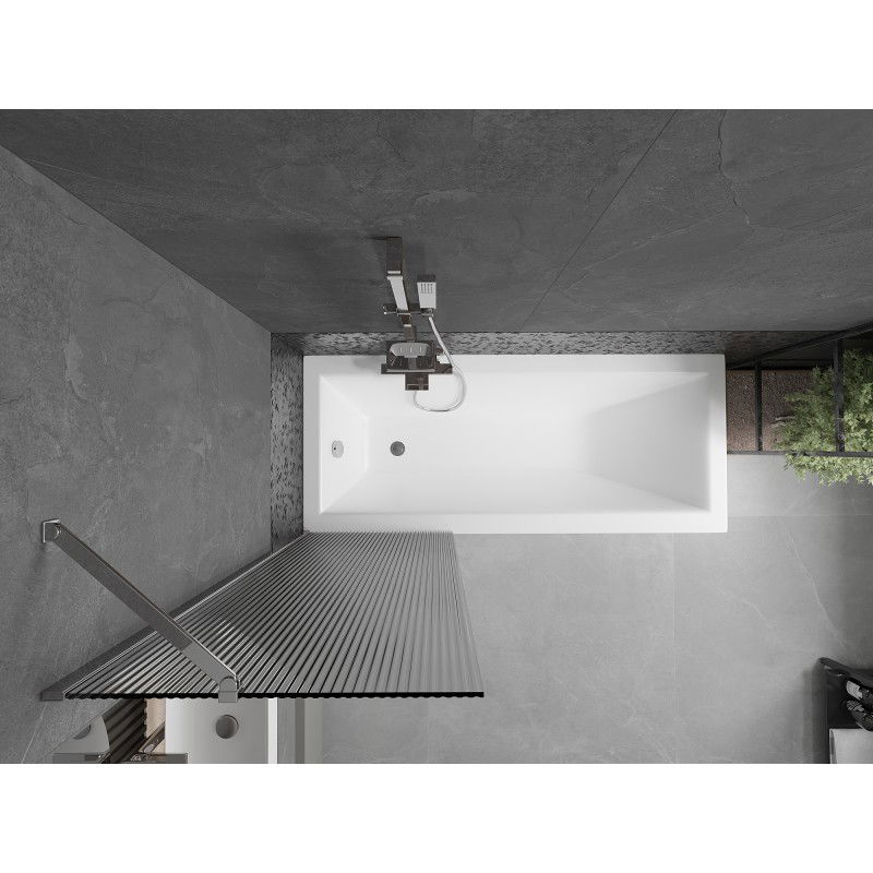 Mexen Next sprchová zástenka jednokrídlová 60 x 150 cm, prúžky, chróm - 895-060-000-00-09-01