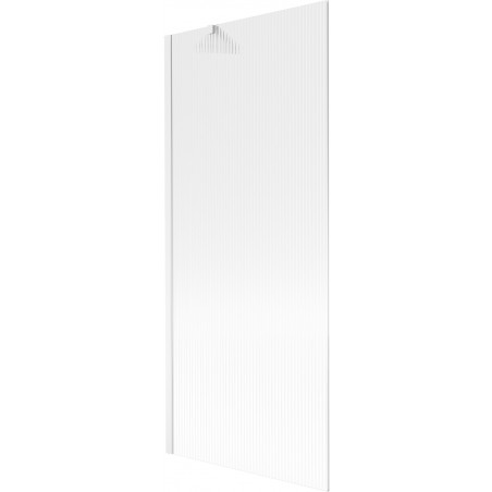 Mexen Next vaňová zástena 1-krídlová 80 x 150 cm, prúžky, biela - 895-080-000-00-09-20