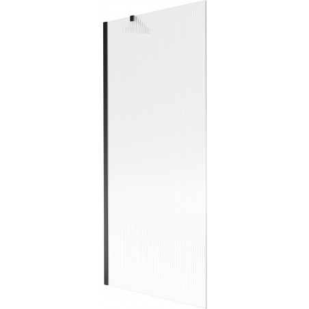 Mexen Next vaňová zástenka 1-krídlová 80 x 150 cm, prúžky, čierna - 895-080-000-00-09-70