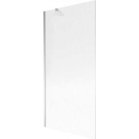 Mexen Next vaňová zástenka 1-dielna 90 x 150 cm, pruhy, chróm - 895-090-000-00-09-01