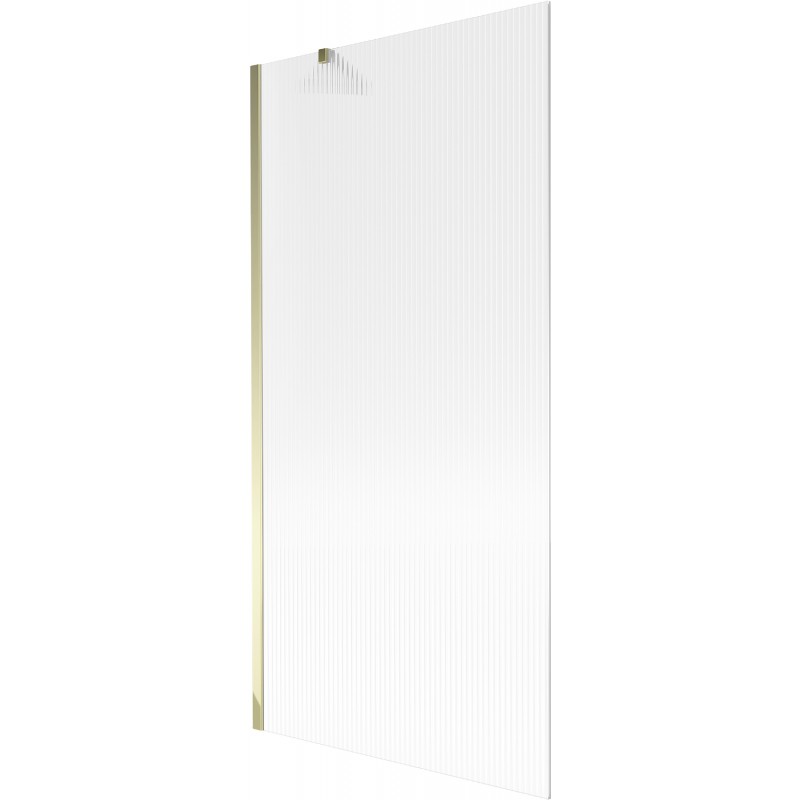 Mexen Next vaňová sprchová zástena 1-dielna 90 x 150 cm, prúžky, zlatá - 895-090-000-00-09-50