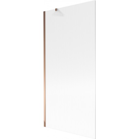 Mexen Next vanová zástěna 1-krídlová 90 x 150 cm, prúžky, ružové zlato - 895-090-000-00-09-60