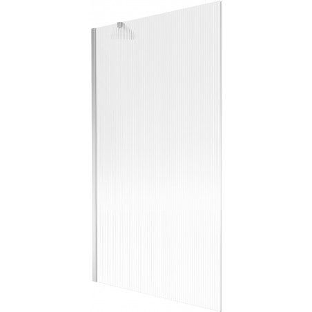 Mexen Next vaňový paraván 1-krídlový 100 x 150 cm, prúžky, chróm - 895-100-000-00-09-01