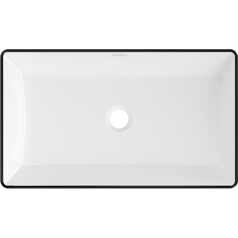 Mexen Nadia umývadlo na dosku 62 x 35 cm, biela/čierna - 21616007