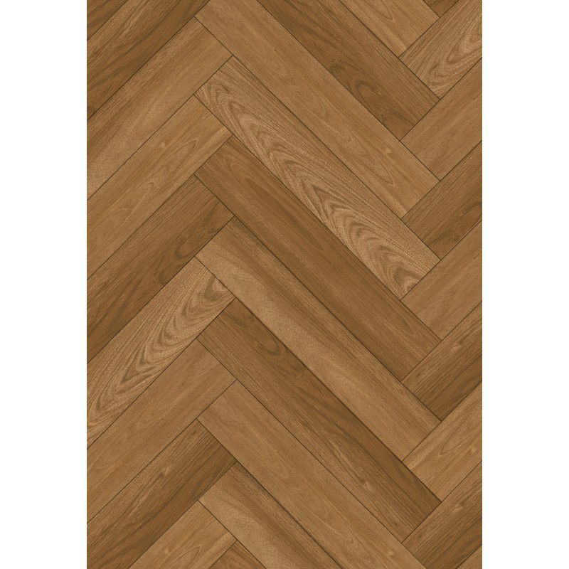 Mexen Overland Park vzorka vinylových panelov rybia kosť SPC 6,5 mm podložka 1,5 mm, 4 V-drážka, Jatoba - F1187-S