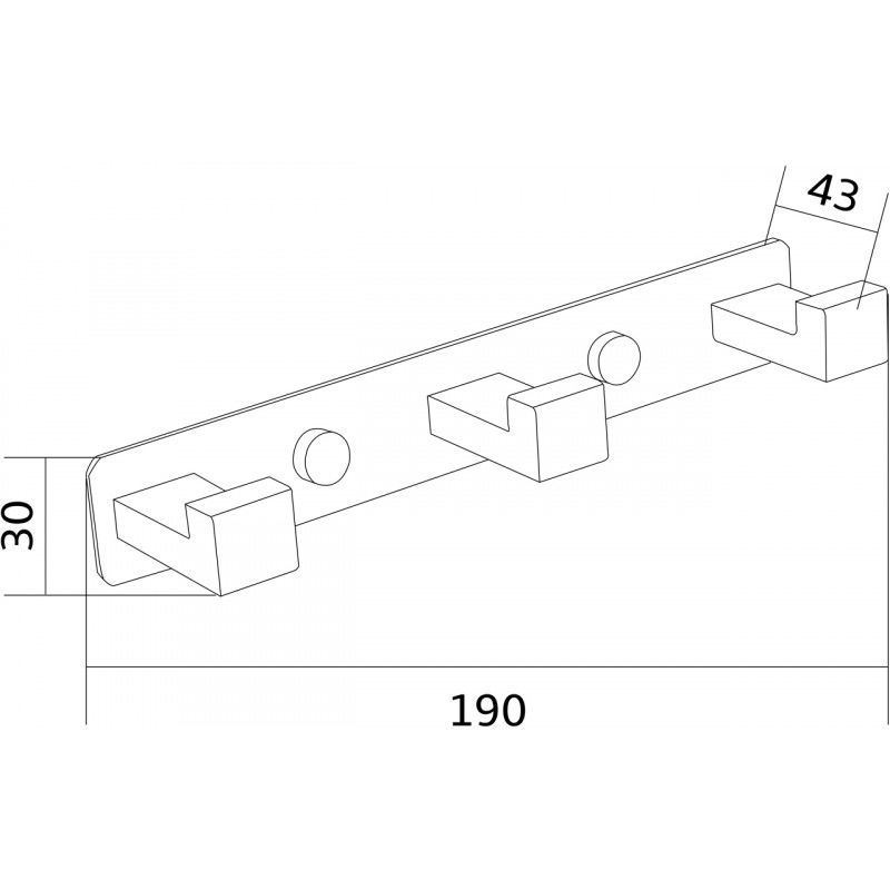 Mexen trojitý háčik na uterák, chróm - 709263-00