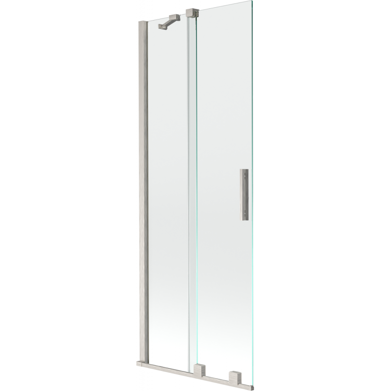 Mexen Velar vaňová zástena 2-krídlová posuvná 70 x 150 cm, transparentná, brúsený nikel - 896-070-000-01-97