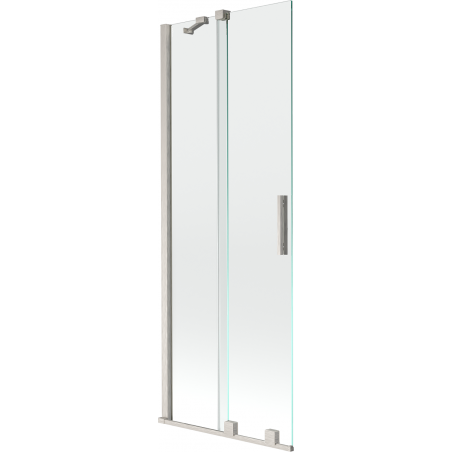 Mexen Velar vaňová zástena 2-krídlová posuvná 70 x 150 cm, transparentná, brúsený nikel - 896-070-000-01-97
