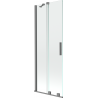 Mexen Velar sprchový paraván 2-krídlový posuvný 75 x 150 cm, transparentný, tmavosivý - 896-075-000-01-95