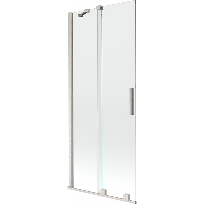 Mexen Velar vaňová zástena 2-krídlová posuvná 80 x 150 cm, transparentná, brúsený nikel - 896-080-000-01-97