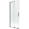 Mexen Velar paraván na vaňu 2-krídlový posuvný 80 x 150 cm, transparentný, gun metal - 896-080-000-01-95