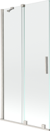 Mexen Velar paraván na vaňu, 2-krídlový posuvný 90 x 150 cm, transparentný, brúsený nikel - 896-090-000-01-97