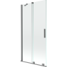 Mexen Velar dvojkrídlový posuvný vaňový paravan 90 x 150 cm, priehľadný, gun metal - 896-090-000-01-95